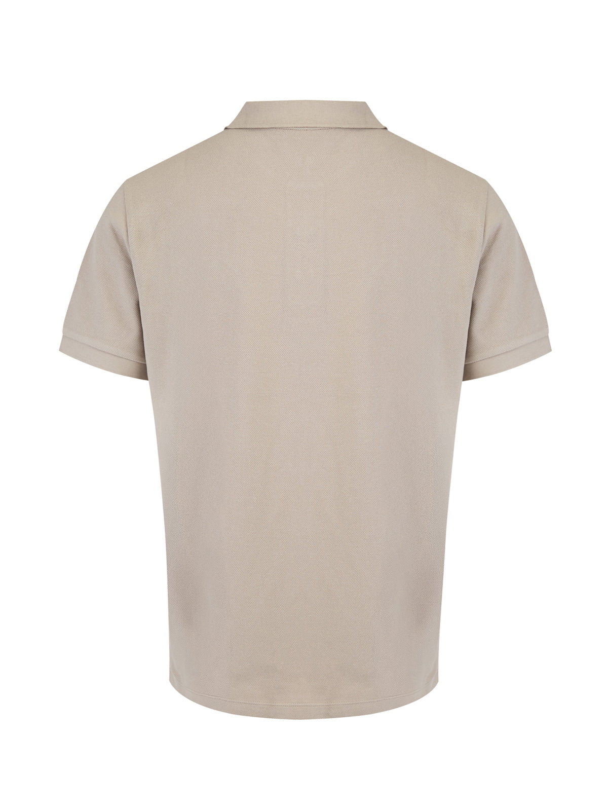 Pale Stone Cotton Collared Polo Shirt