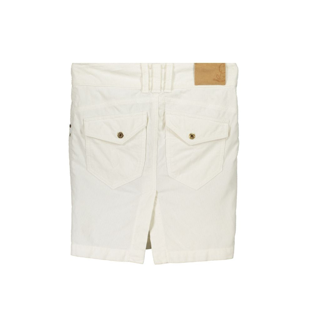 White Cotton Women Skirt