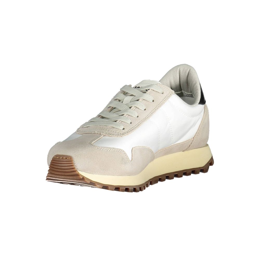 White Polyester Sneaker