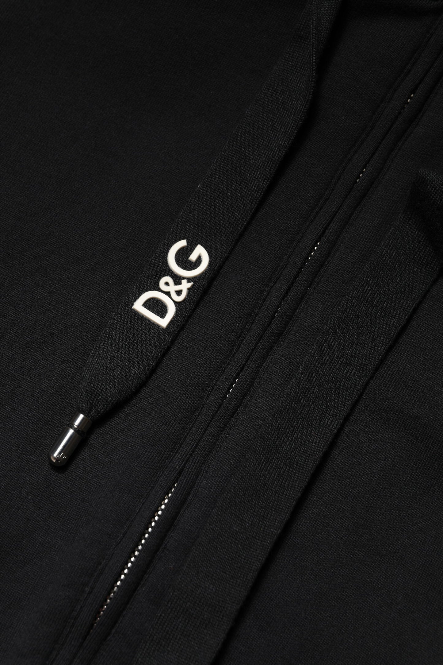 Black Cotton Hooded Full Zip Sweatshirt Sweater