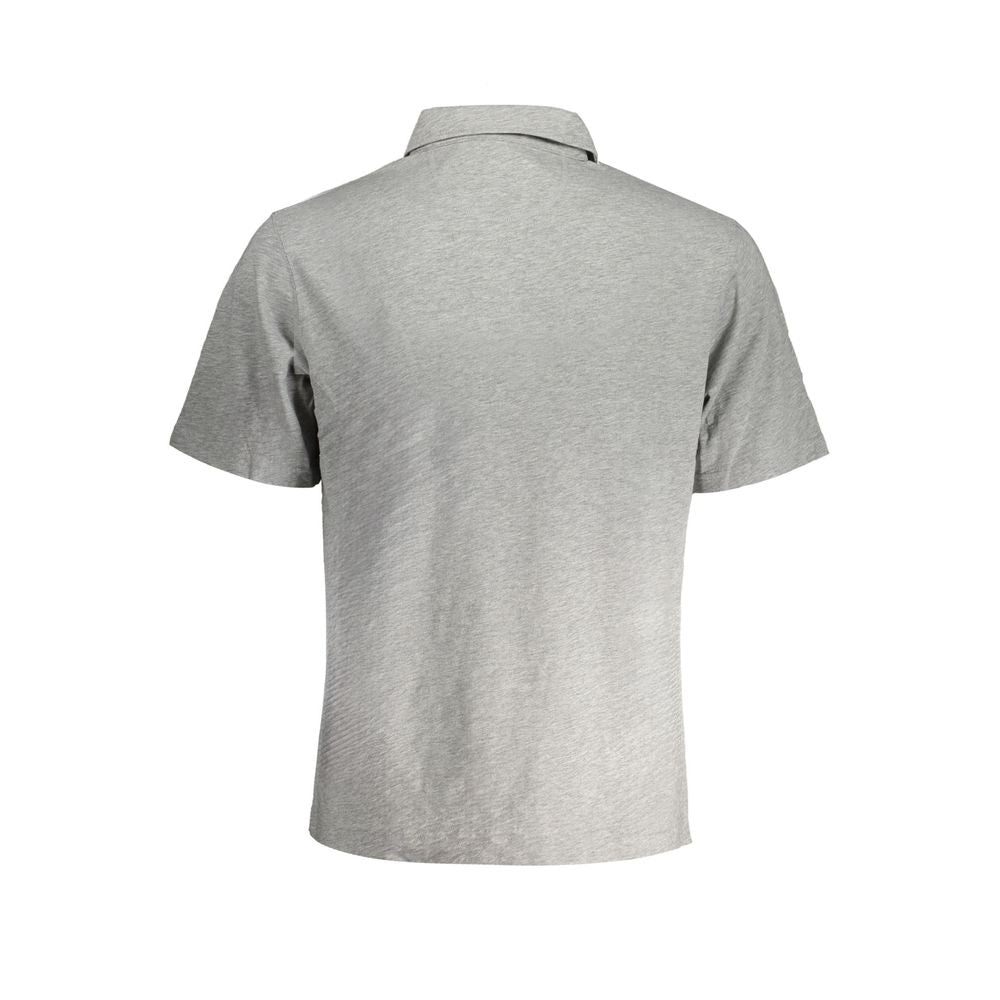 Grigio Cotton Men Polo Shirt