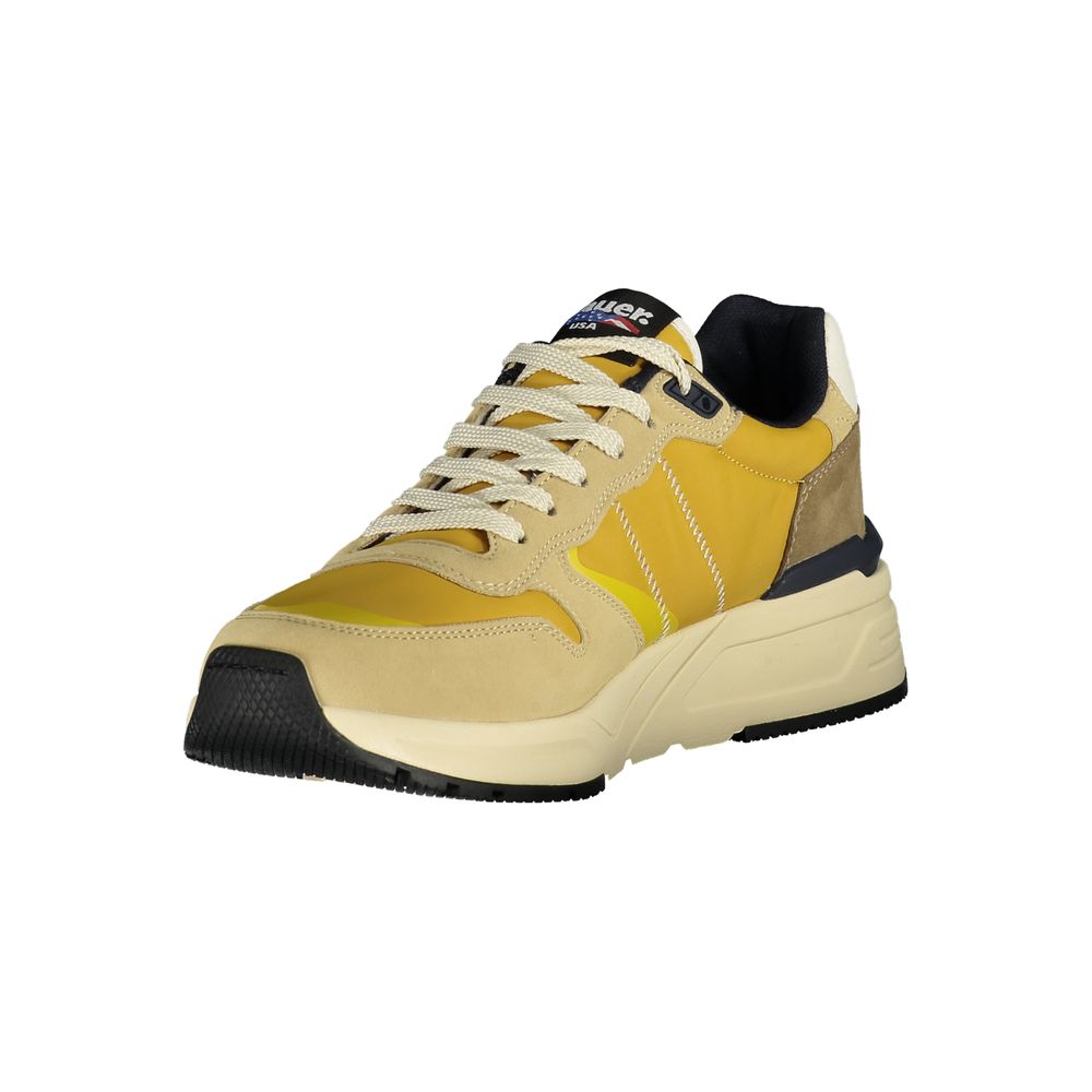 Beige Polyurethane Men Sneaker