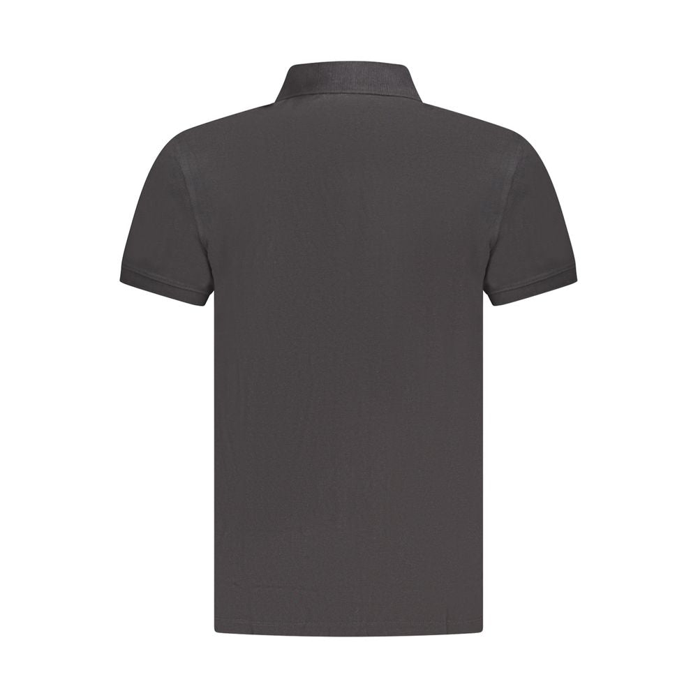 Black Cotton Men's Polo Shirt