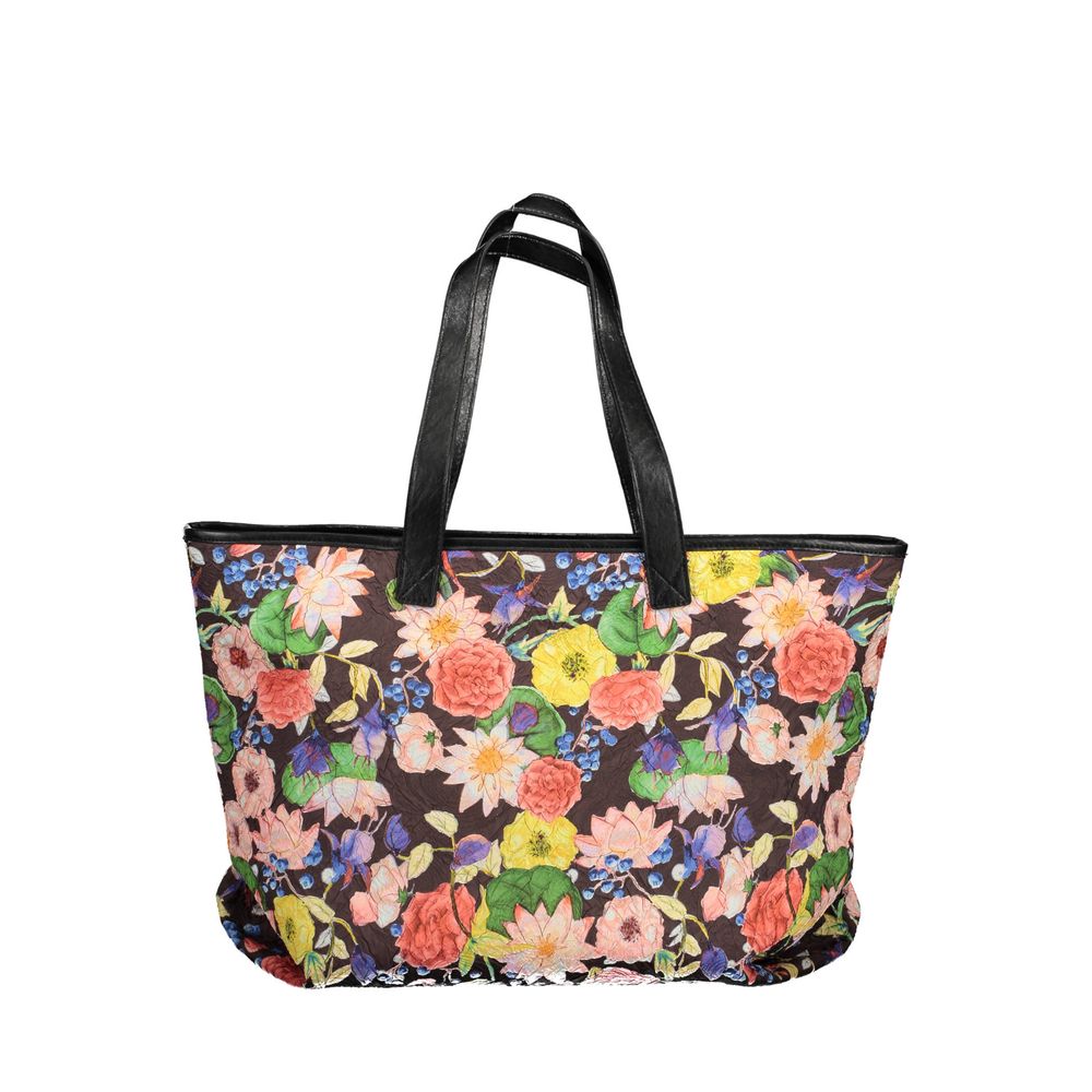 Black Polyurethane Women Handbag
