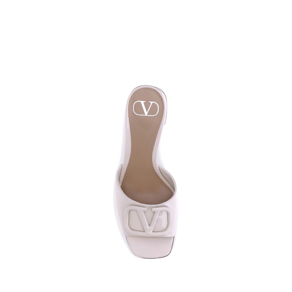 Beige Calf Leather Bos Taurus Sandals
