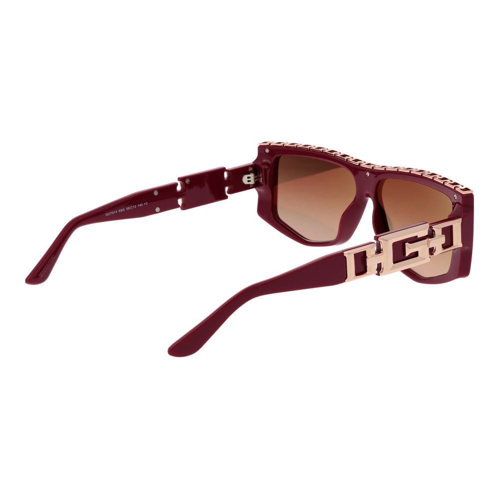 Red Stainless Steel Sunglasses