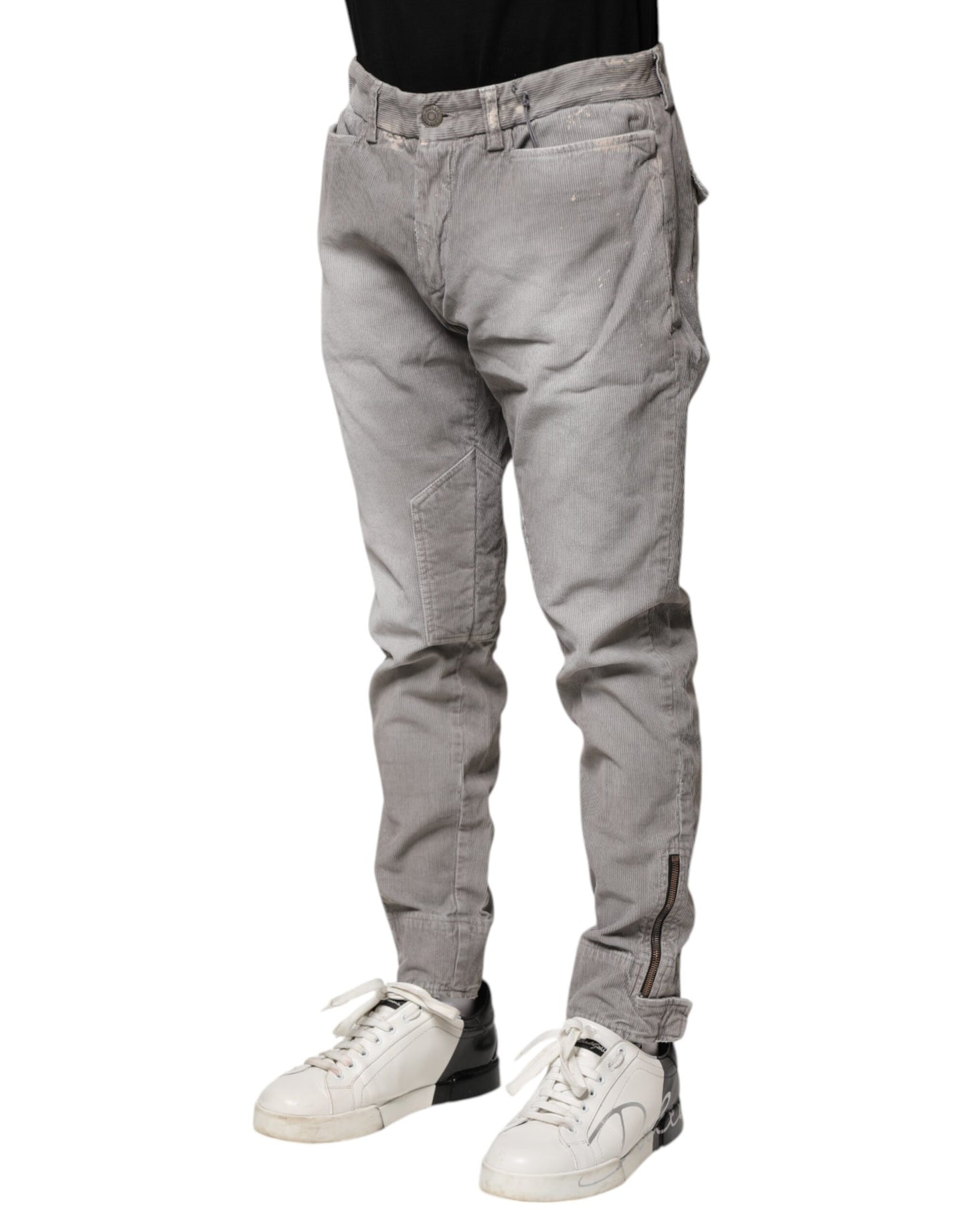 Light Gray Washed Skinny Fit Men Denim Jeans