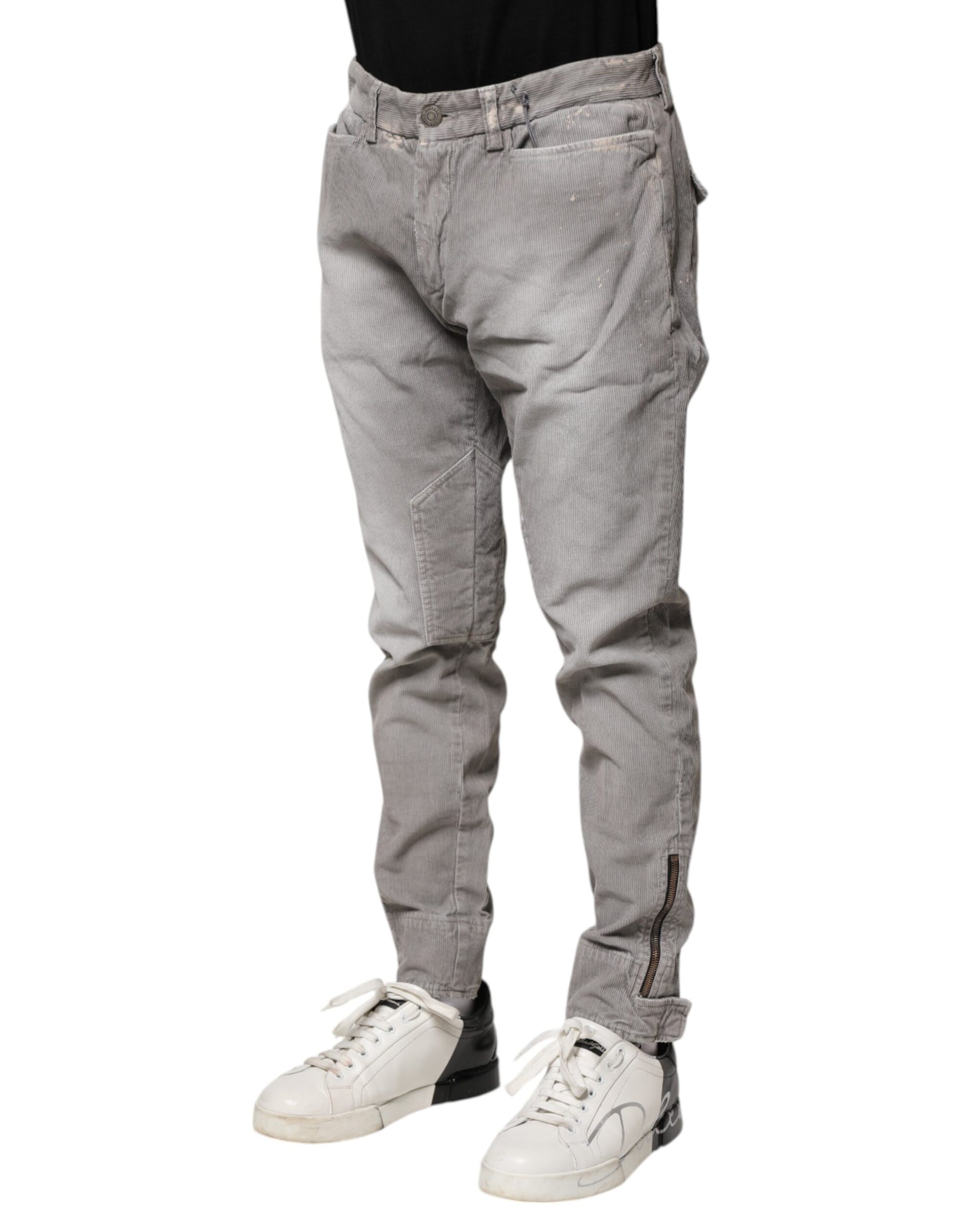 Light Gray Washed Skinny Fit Men Denim Jeans