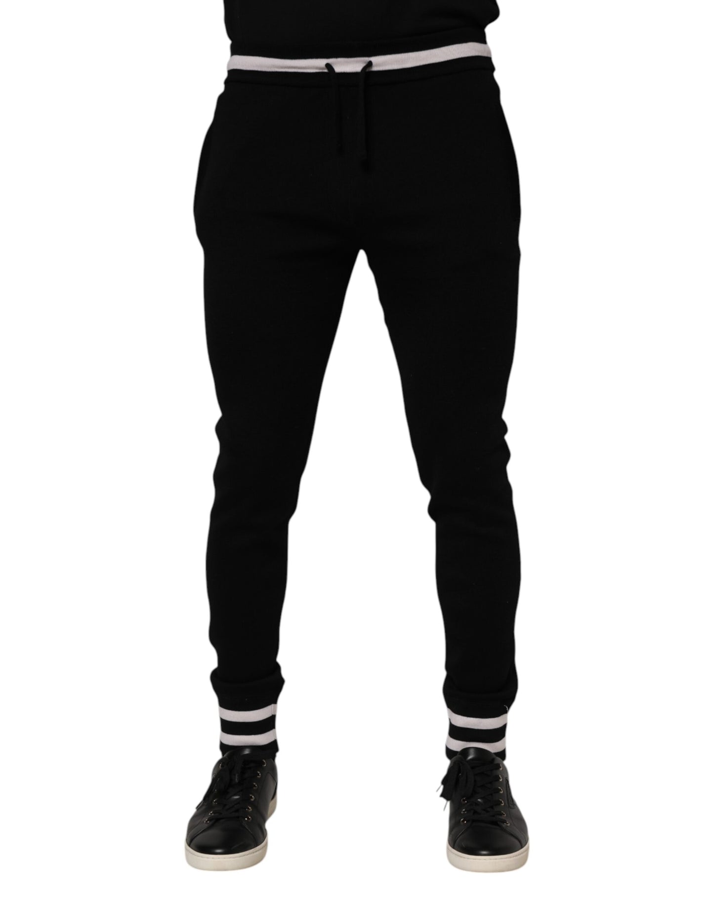 Black Cotton Men Jogger Sweatpants Pants