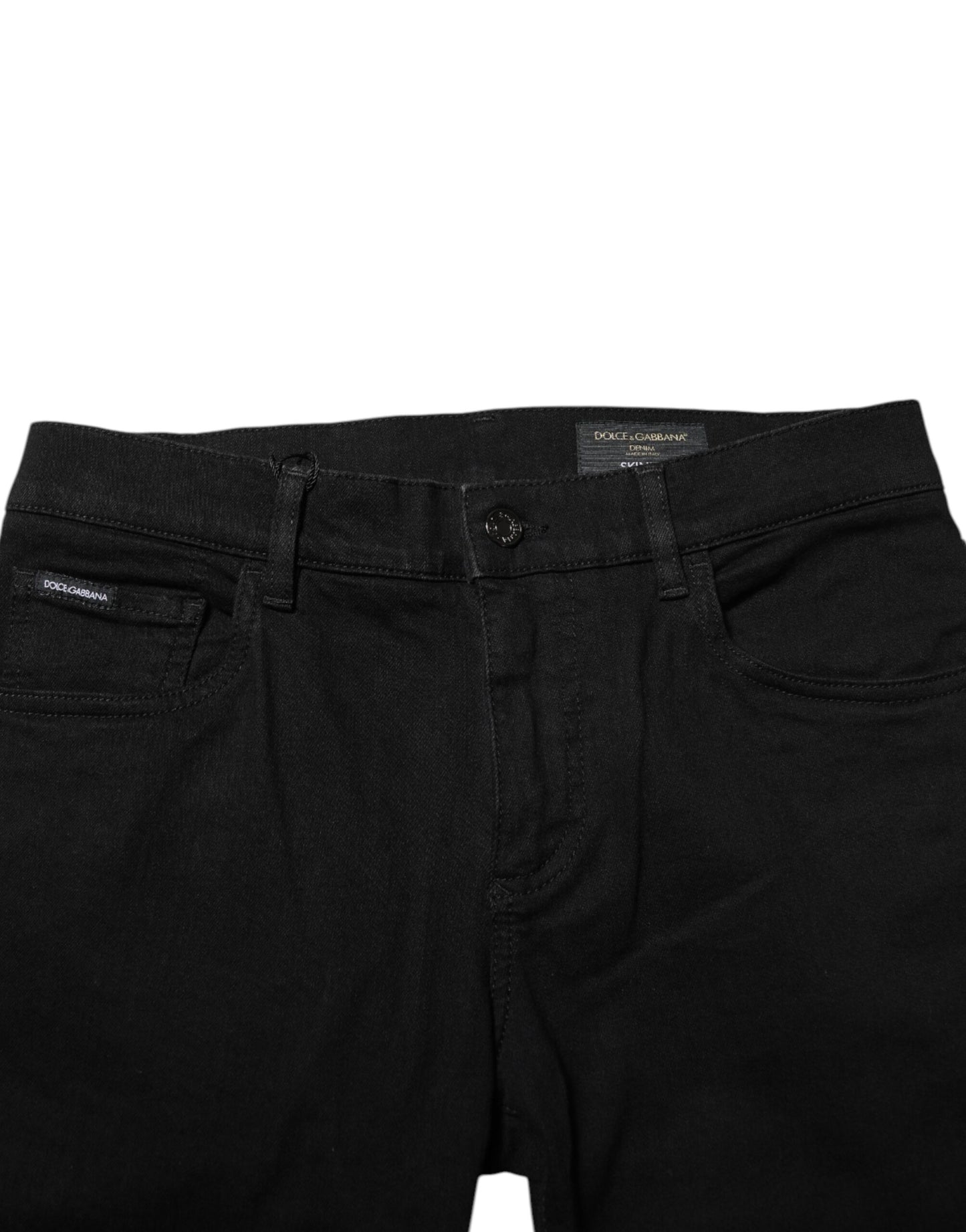 Dark Blue Cotton Logo Plaque GOLD Denim Jeans