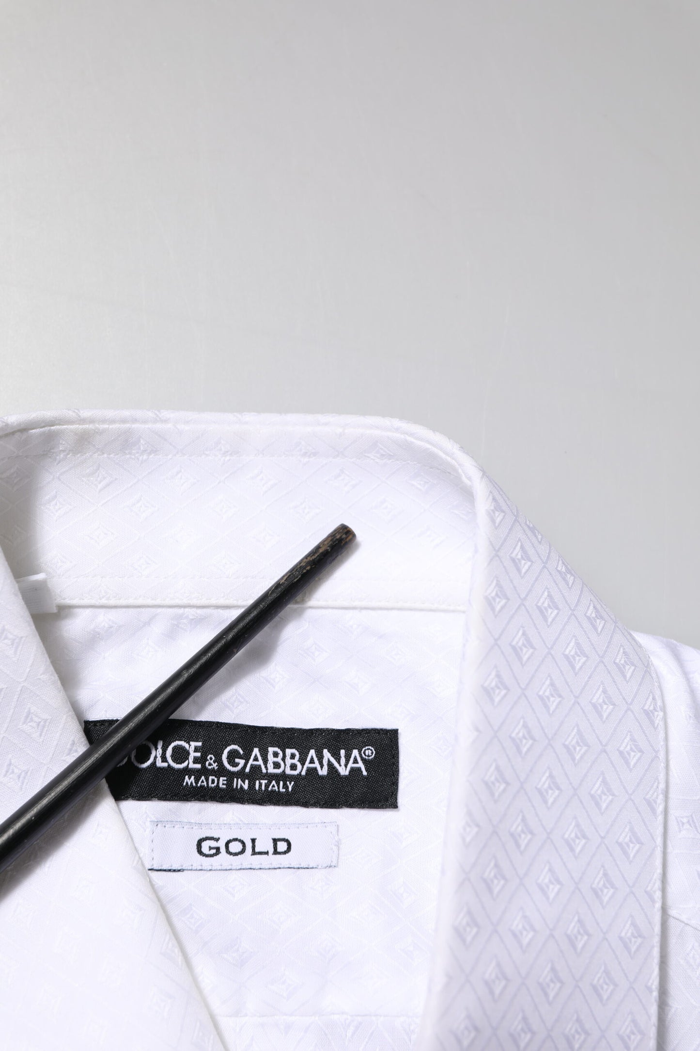 White Cotton GOLD Long Sleeves Formal Shirt