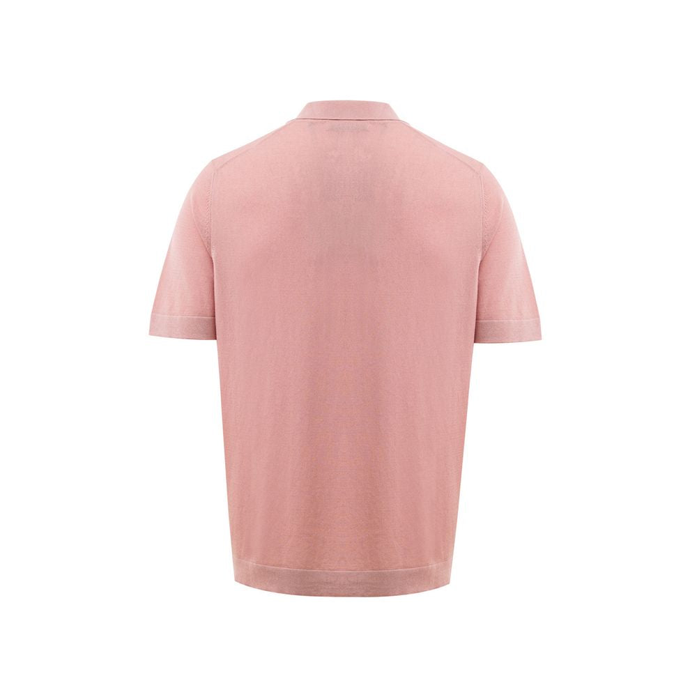 Pink Cotton Polo Shirt