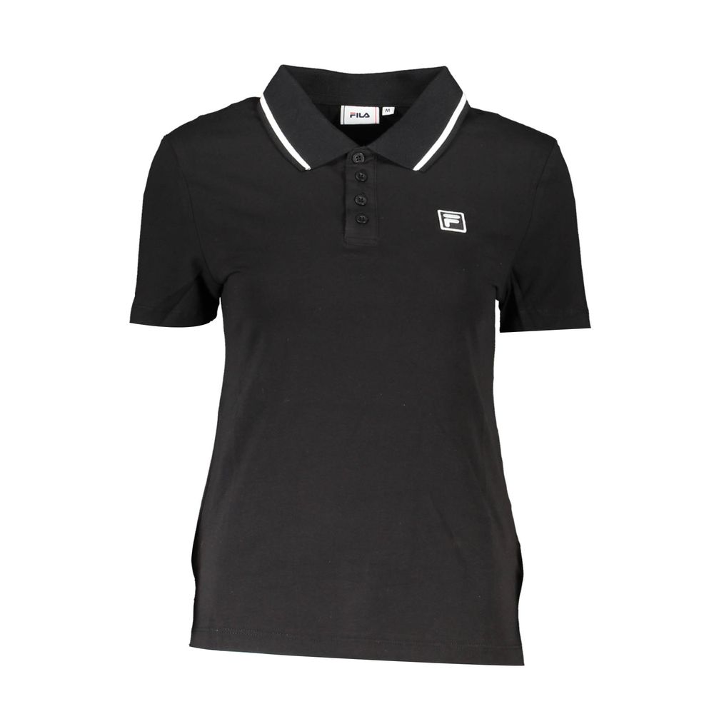 Black Cotton Polo Shirt