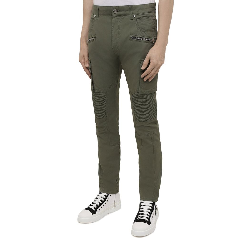 Green Cotton Cargo Pants