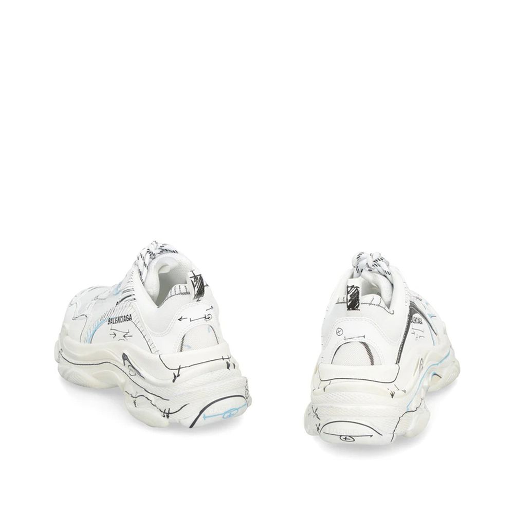 White Calfskin Chunky Sneakers