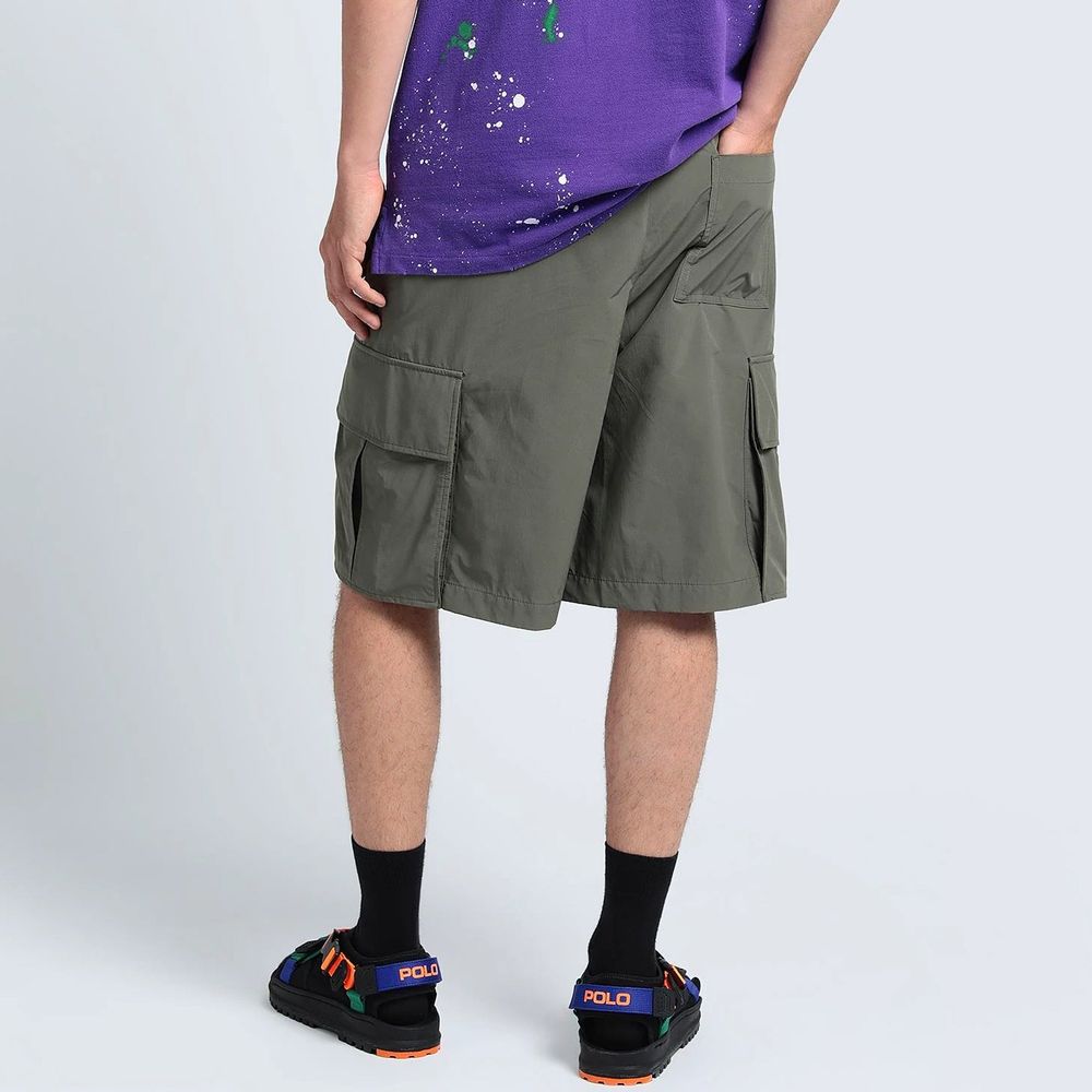 Green Polyamide Cargo Shorts