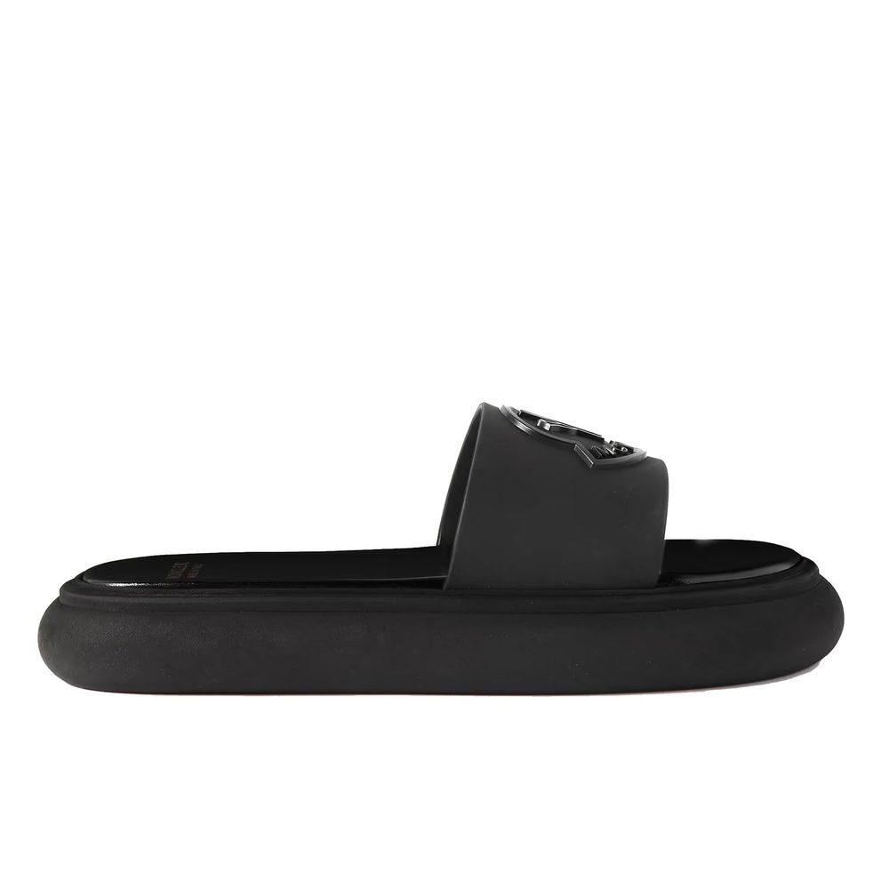 Black Rubber Slides