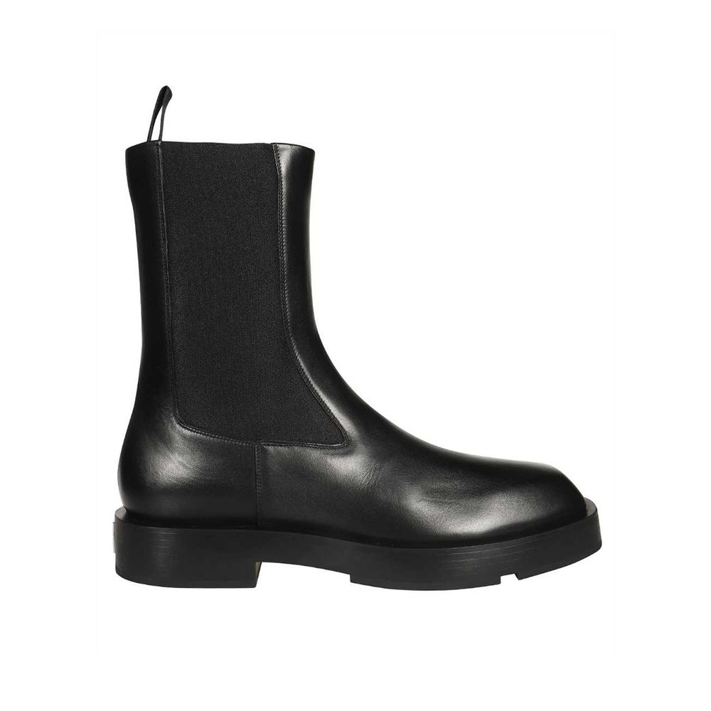 Black Calfskin Chelsea Boots
