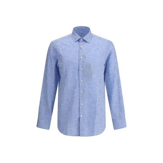Light Blue Cotton Pattern Shirt