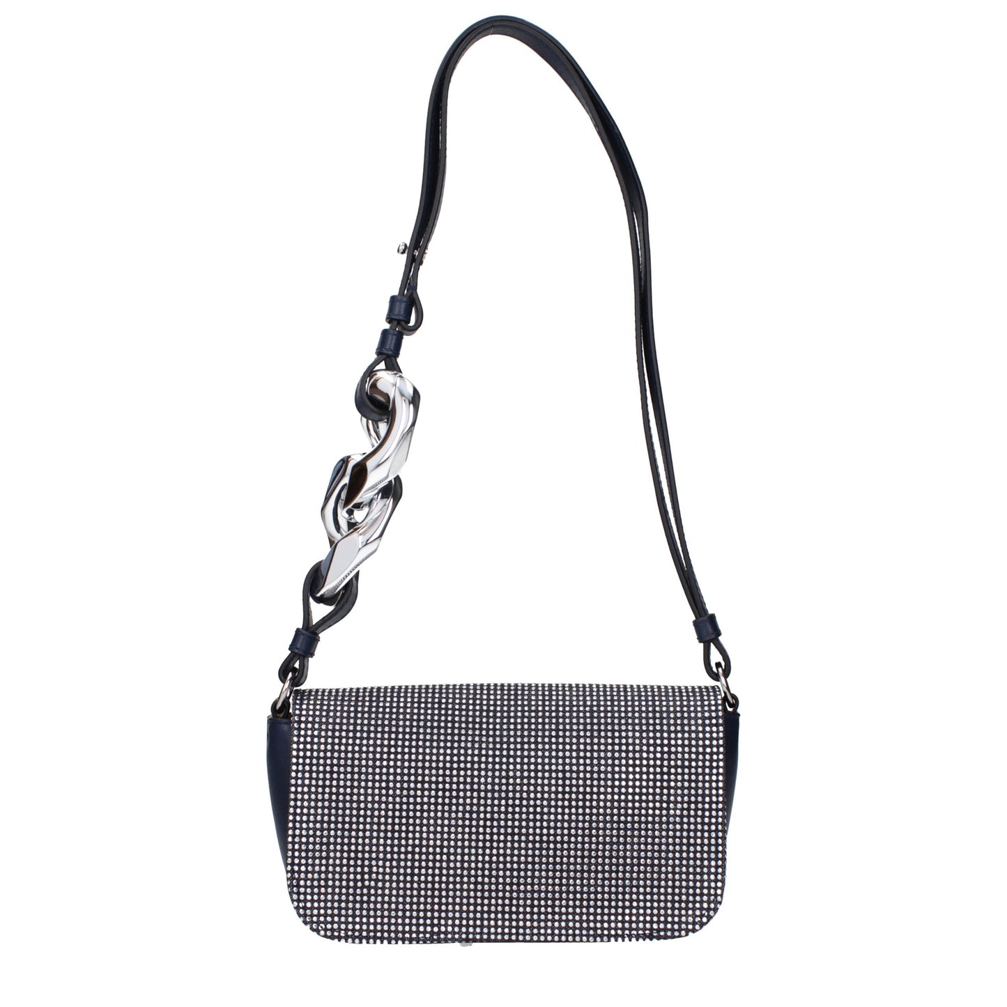 Blue Fabric Shoulder Bag