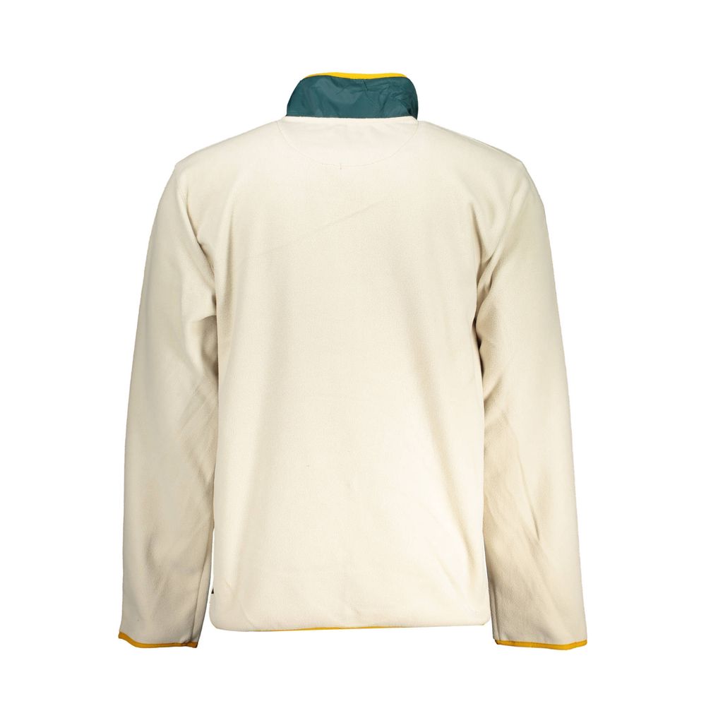 Beige Polyester Men Sweatshirt