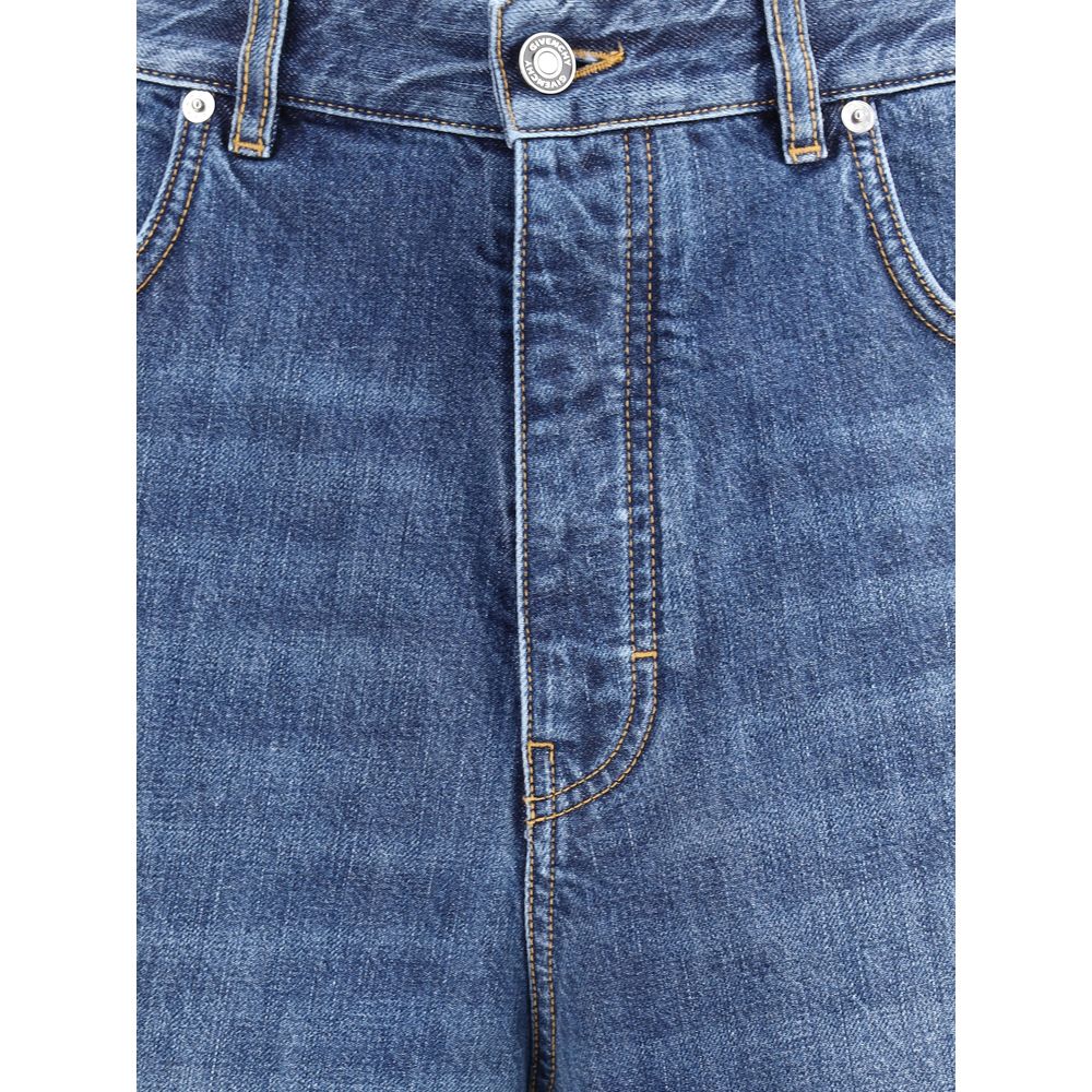 Blue Cotton Relaxed Fit Jeans