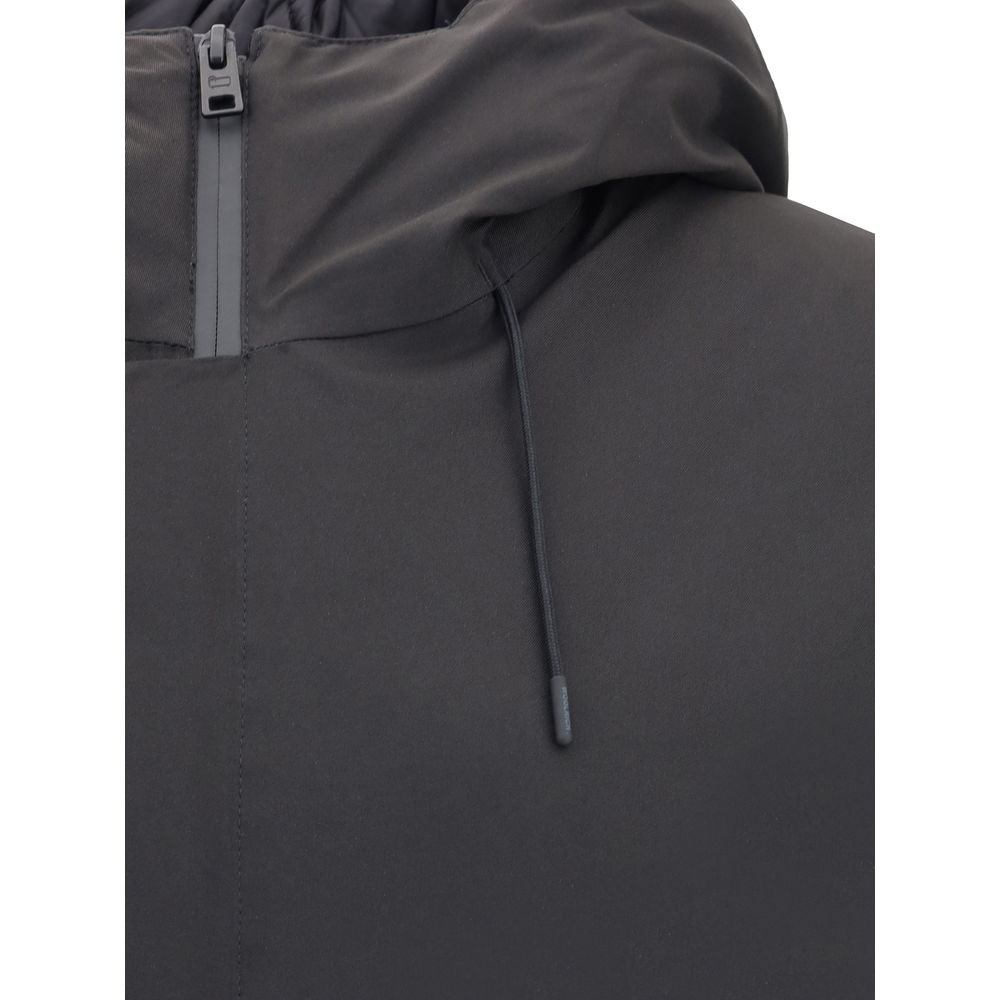 Black Polyester Shell Jacket