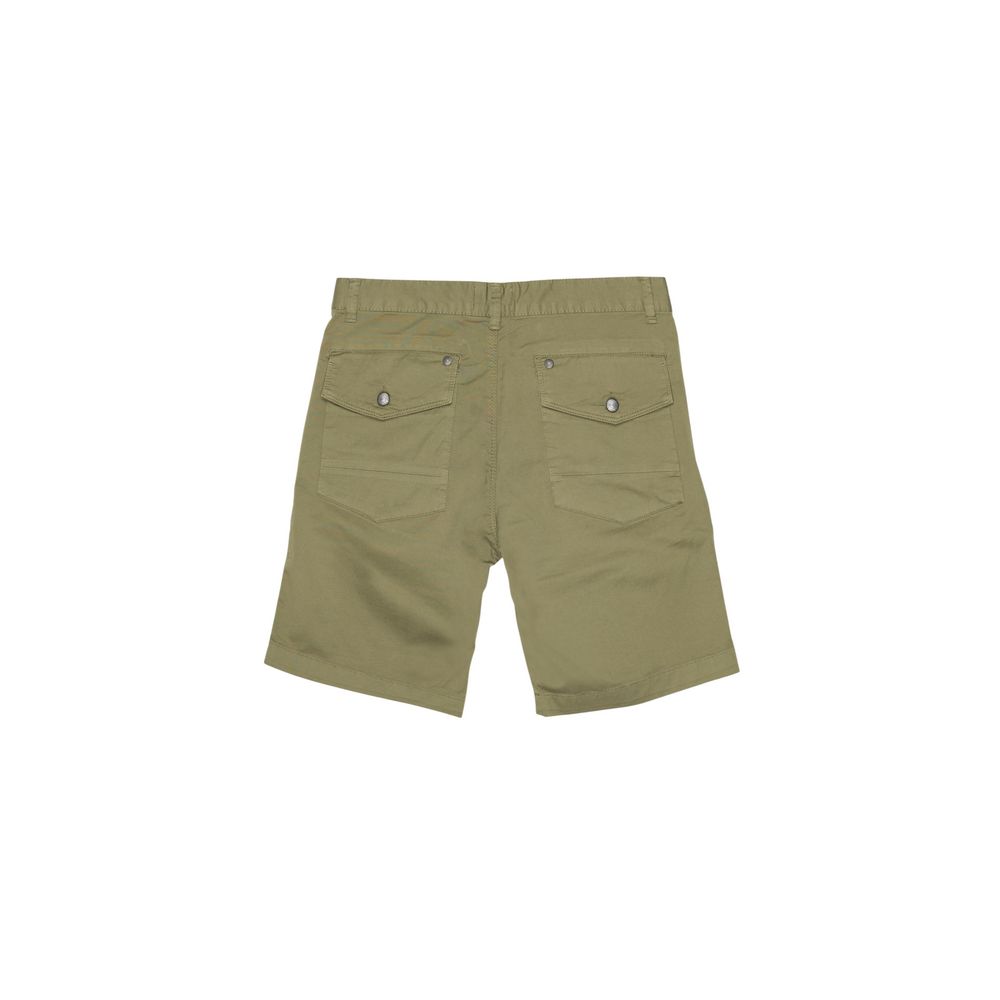 Green Cotton Bermuda Shorts