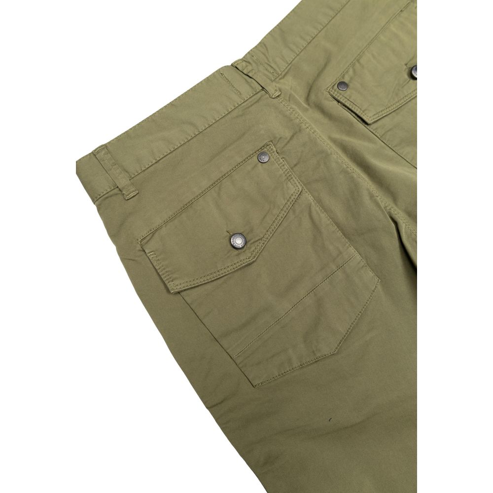 Green Cotton Bermuda Shorts