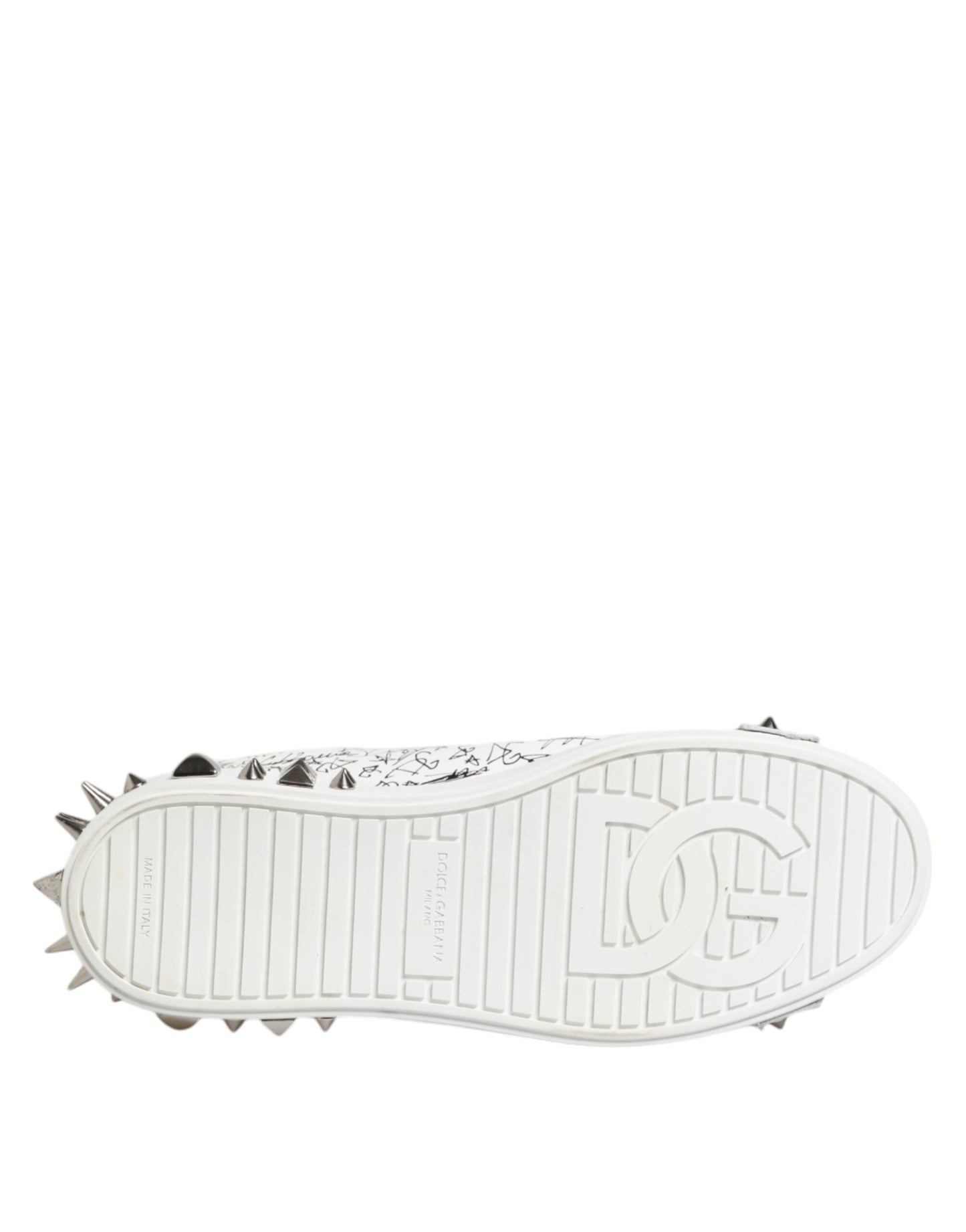 White Portofino Studded Men Sneakers Shoes