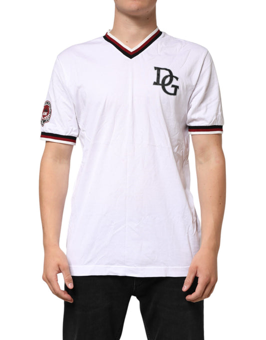 White #DGMillennials King Crown V-neck T-shirt