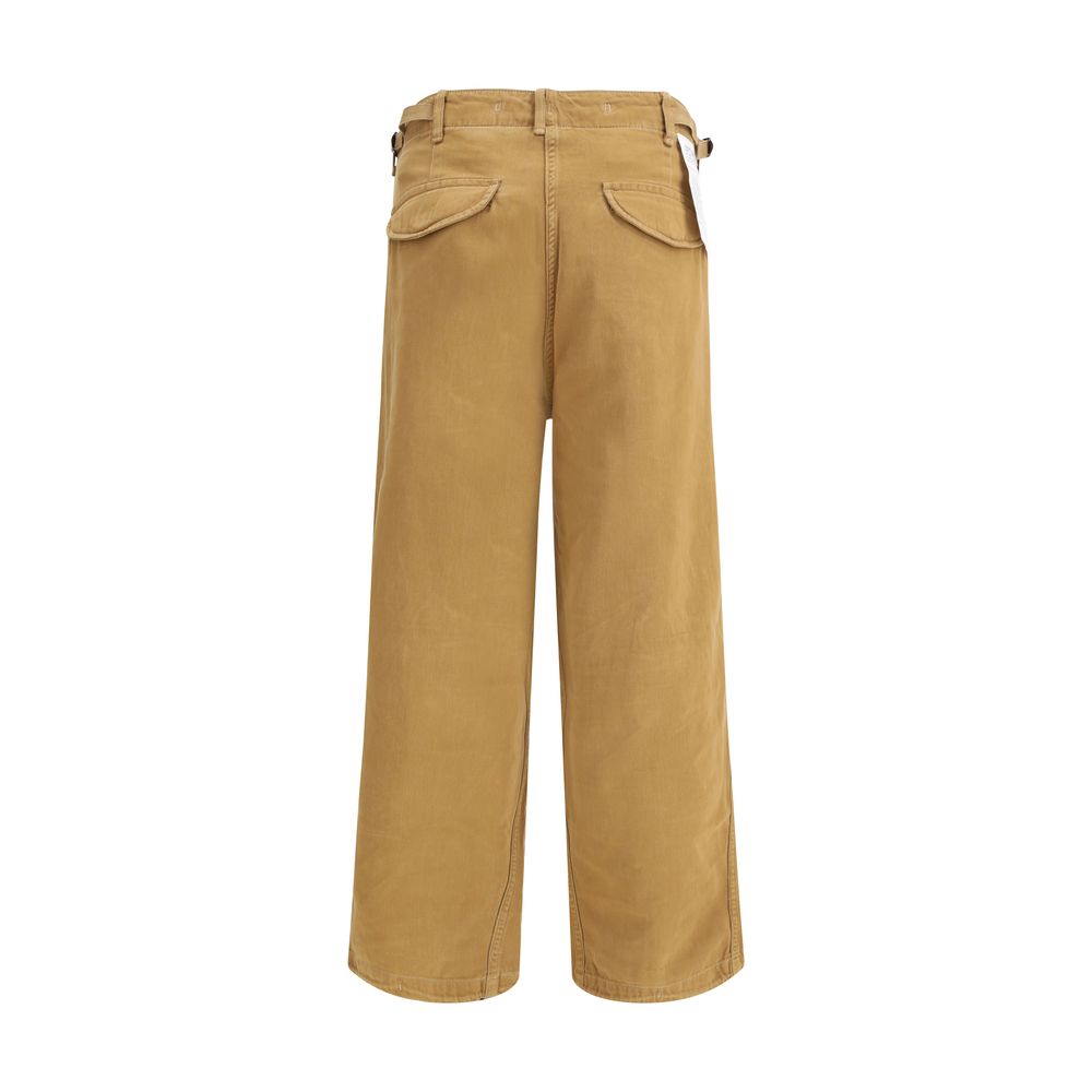 Brown Cotton Cargo Pants