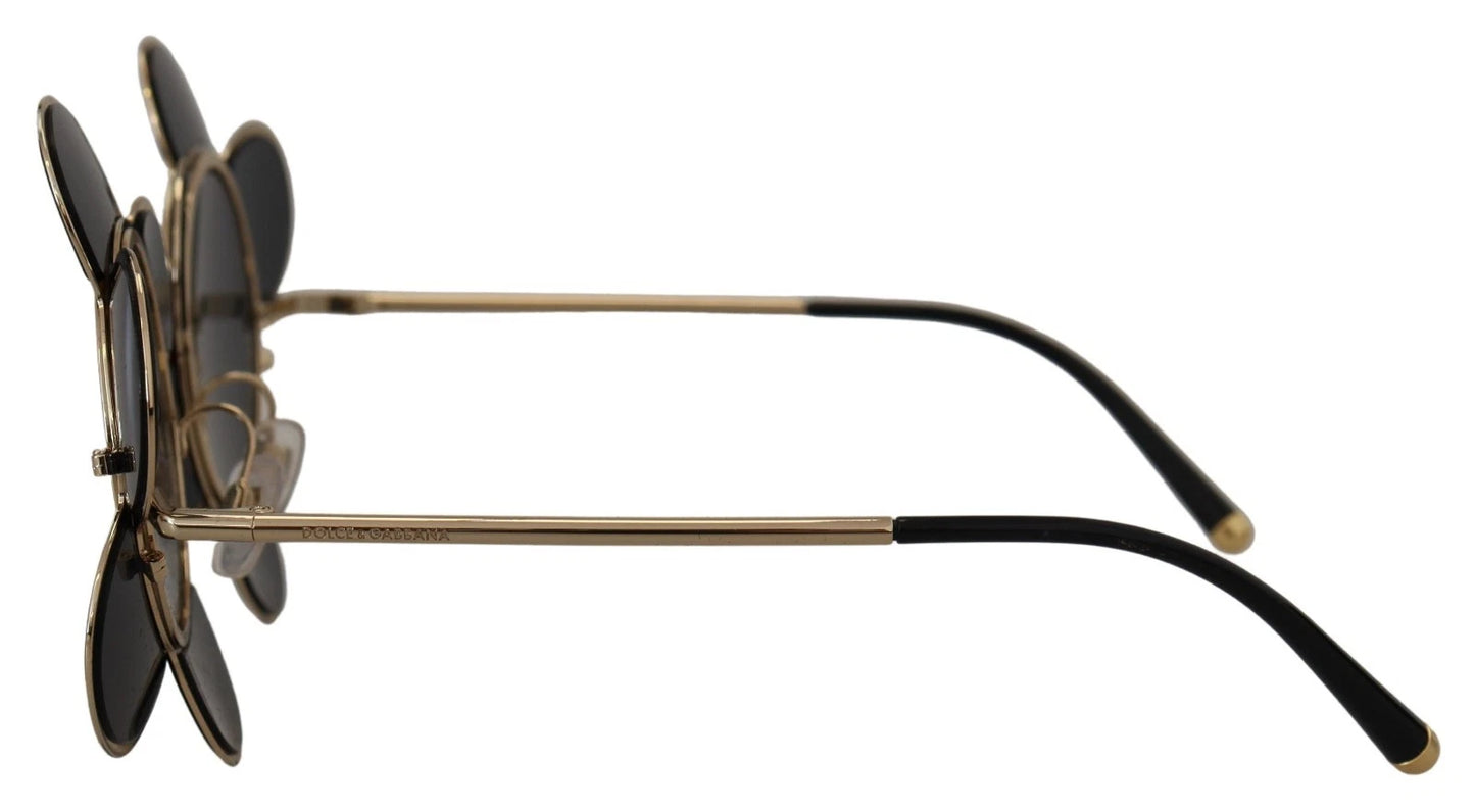 DG2201 Black Lens Gold Frame LIMITED EDITION Sunglasses