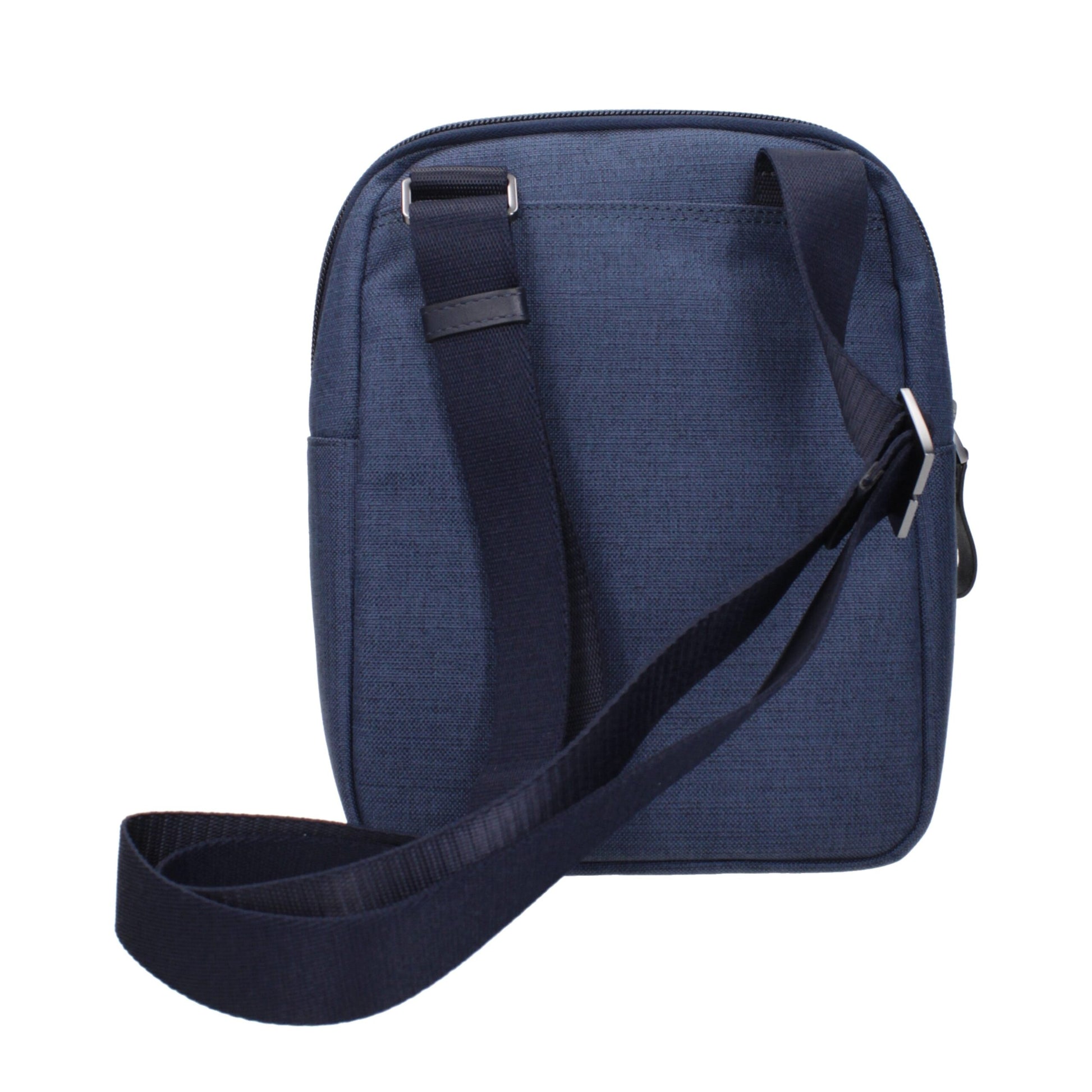 Blue Fabric Crossbody Bag