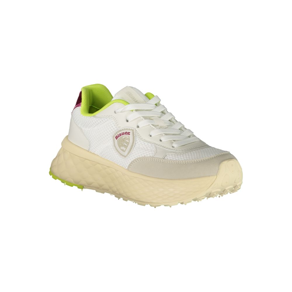 White Polyester Sneaker