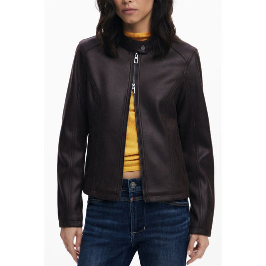 Brown Polyester Women's Jacket
