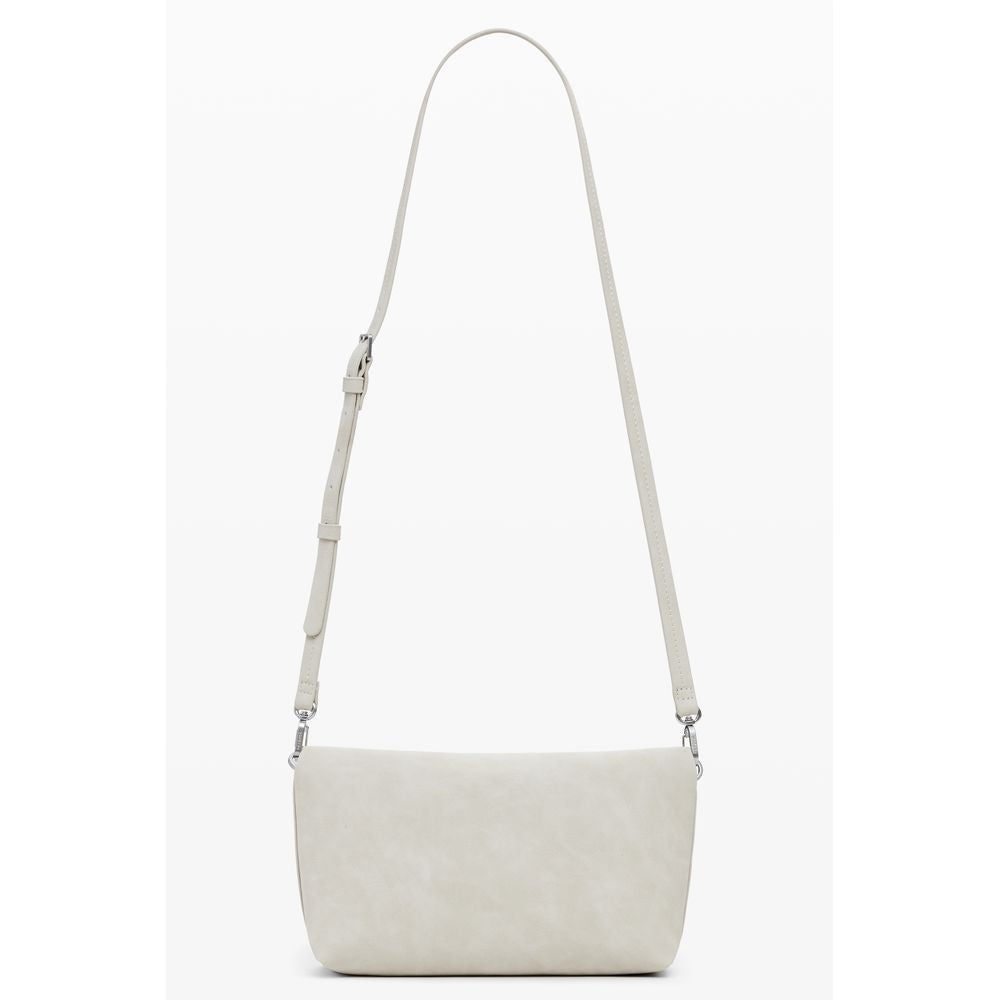 Beige Polyurethane Women Handbag