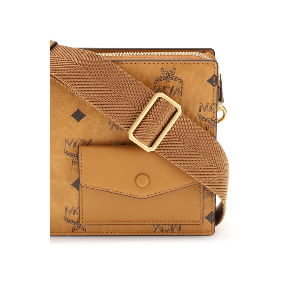Brown Polyethylene Shoulder Bag