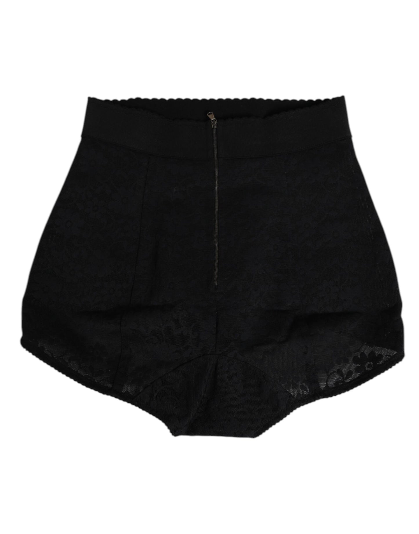 Black Nylon High Waist Short Panty Underwear