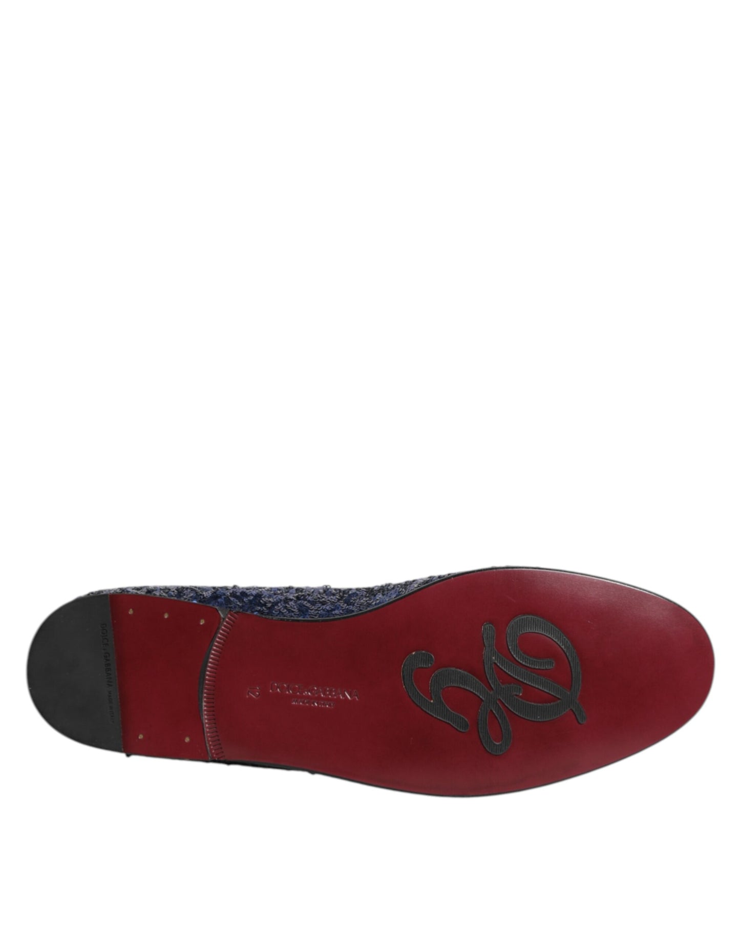 Blue Sequined Loafers Slippers Men Dress Shoes