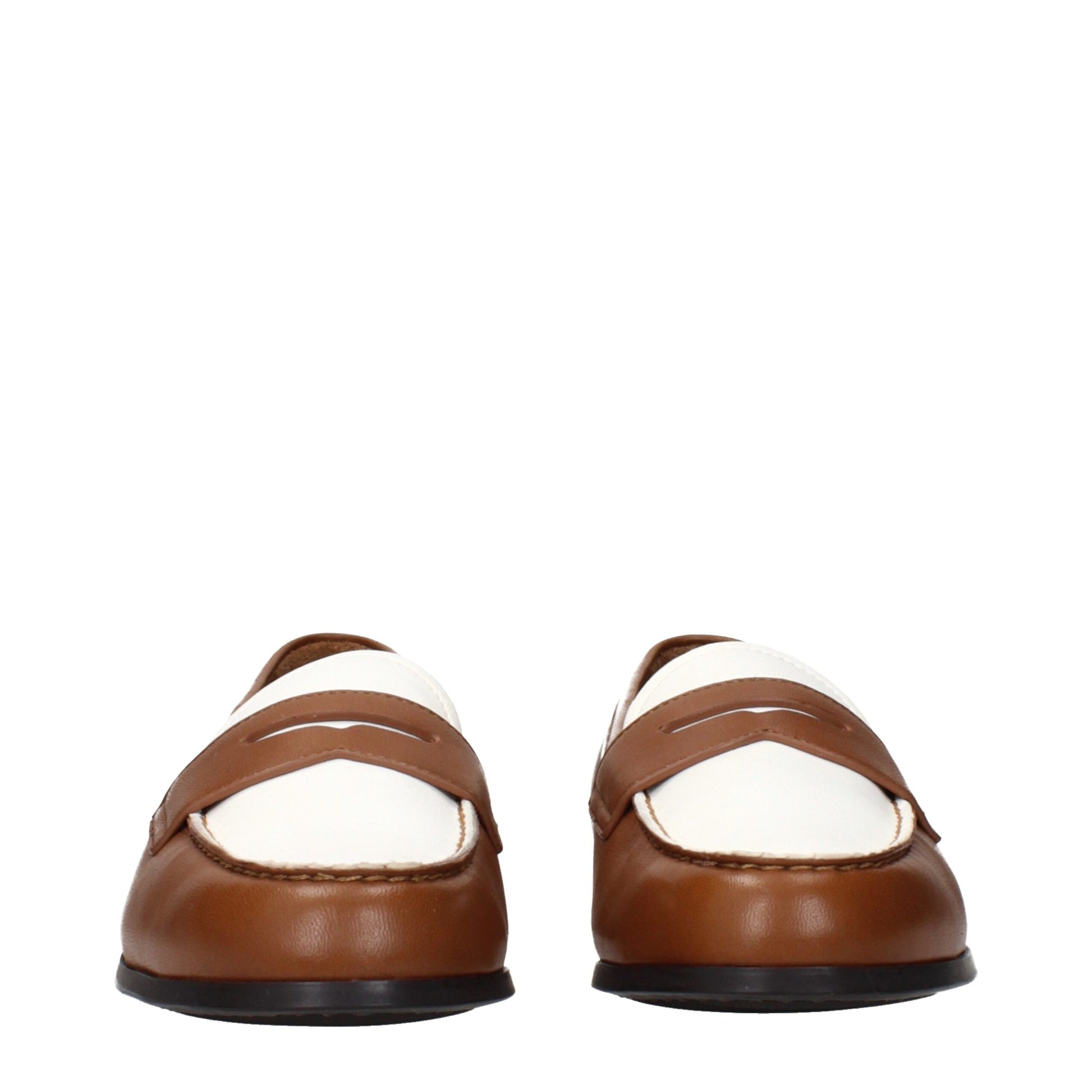 Brown Leather Slip-On Loafers