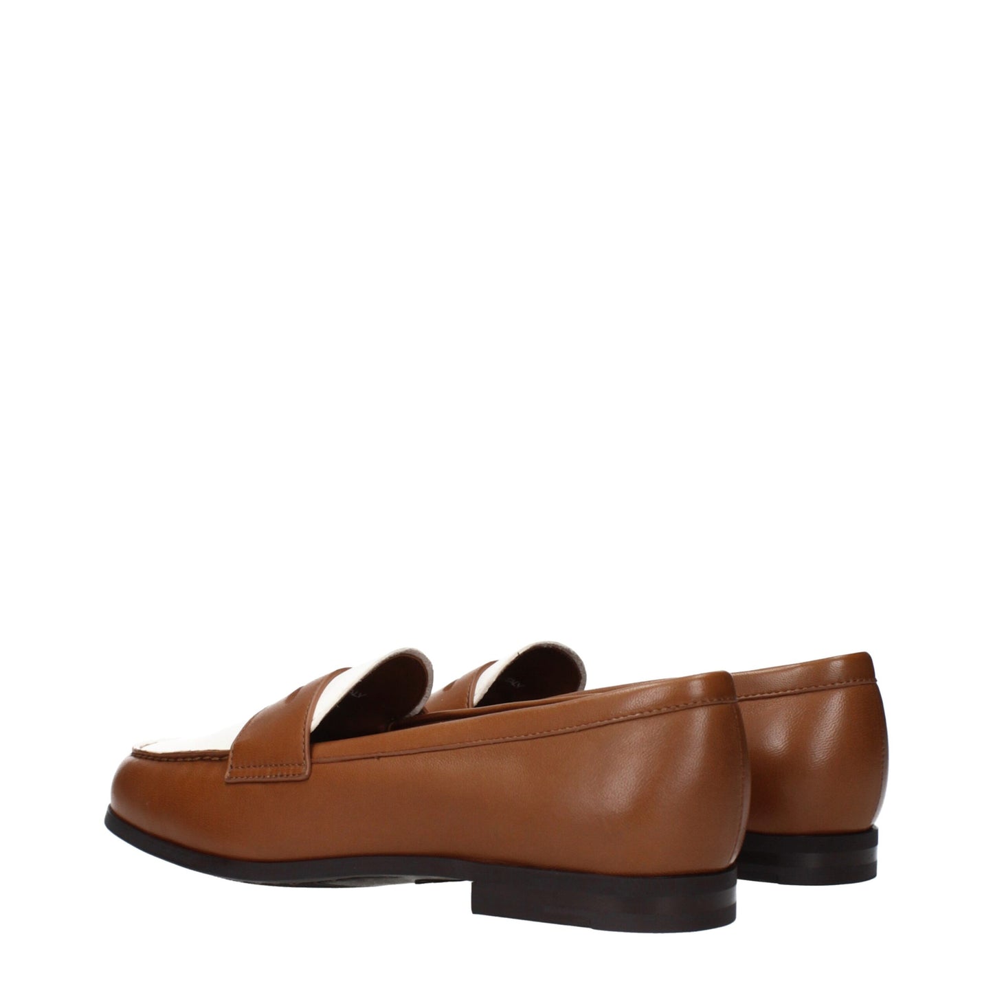 Brown Leather Slip-On Loafers