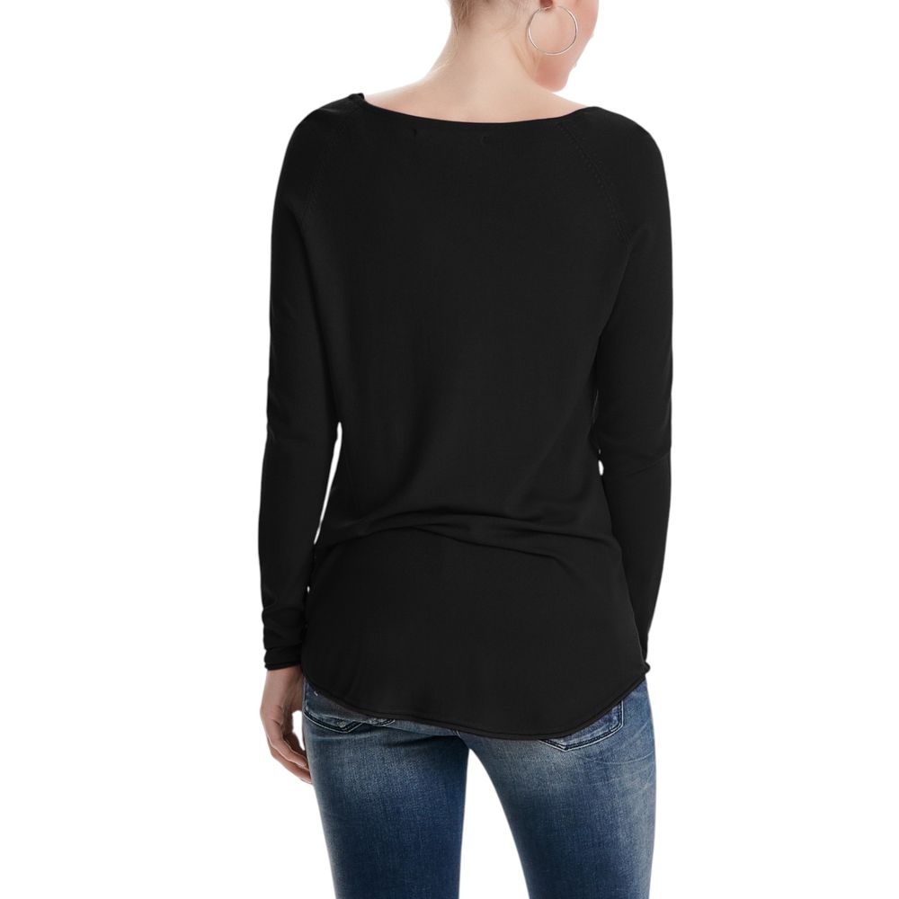 Black Viscose Sweatshirt