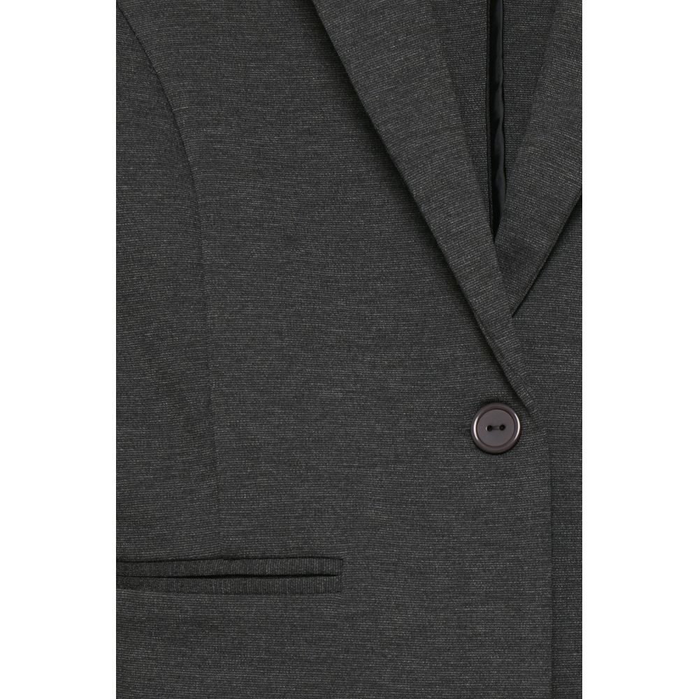 Gray Polyester Blazer