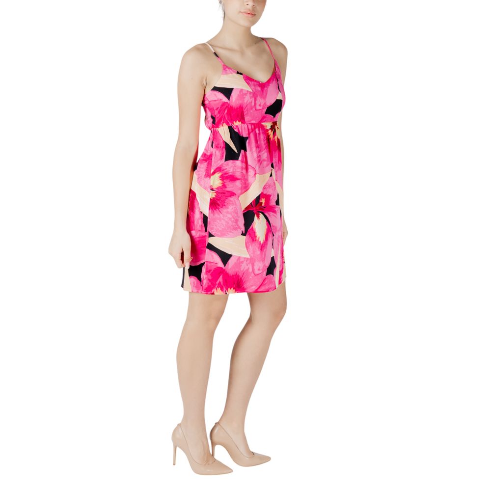 Pink Viscose Short Dress
