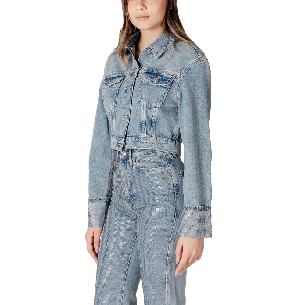 Light Blue Organic Cotton Jackets & Coat