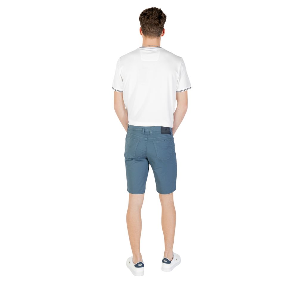 Blue Cotton Bermuda Shorts