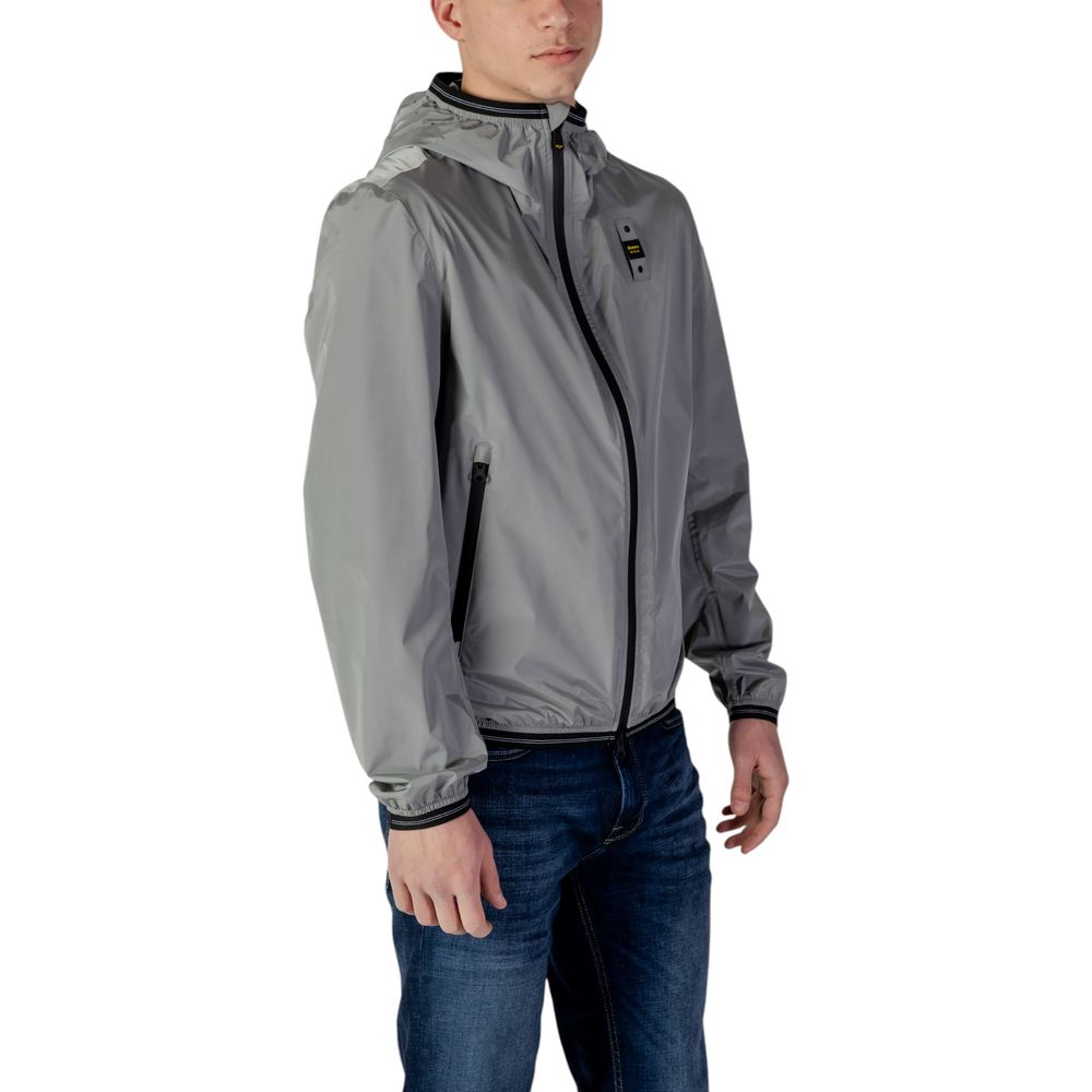 Gray Polyamide Jackets & Coat
