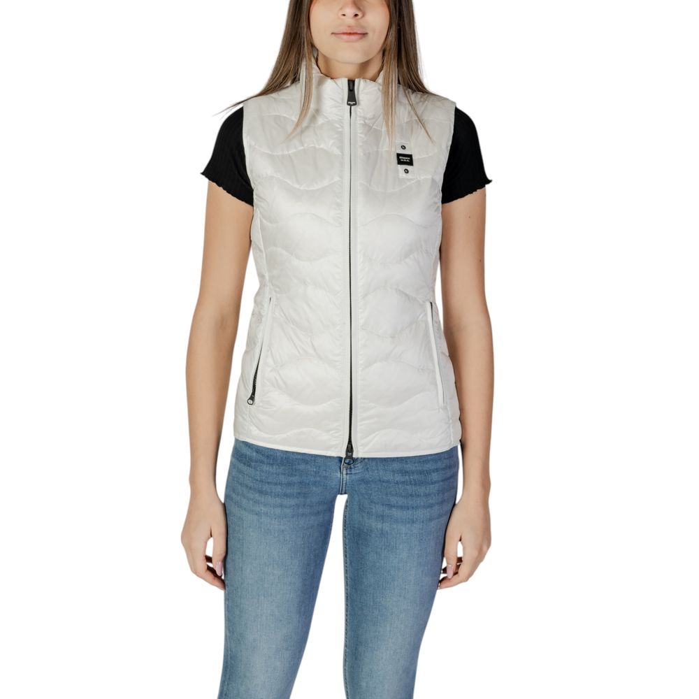 White Polyamide Sleveless Jacket