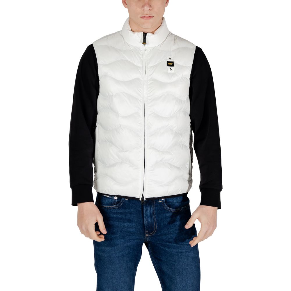White Polyamide Sleveless Jacket